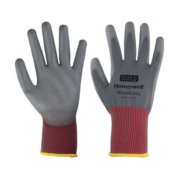 Guanti Workeasy 13G Gypoliuretano1 Taglia 9 Grigio/Rosso En 388 Dpi Categoria Ii-image
