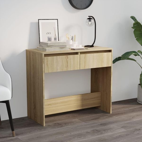 The Living Store Tavolo Consolle Rovere Sonoma 89X41X76,5 Cm Materiale In Legno-image