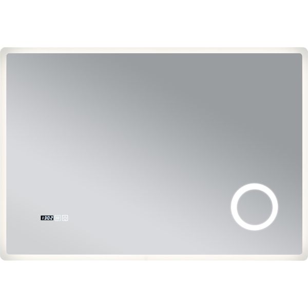 Specchio Da Bagno A Led 'Racale' Con 120 Led Cornice In Alluminio 100 X 70 Cm Bianco-image