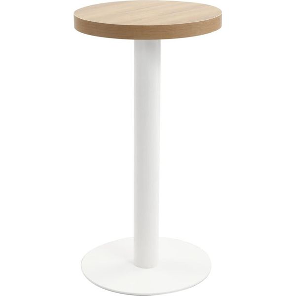 The Living Store Tavolo Da Bistrot Marrone Chiaro 40 Cm Mdf-image