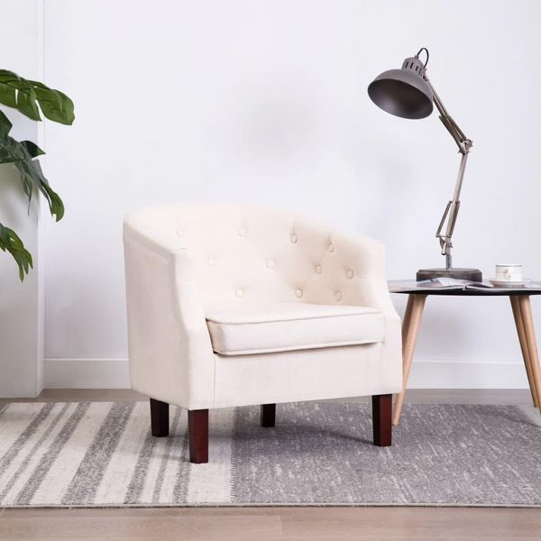 The Living Store Poltrona Tessuto Beige-image