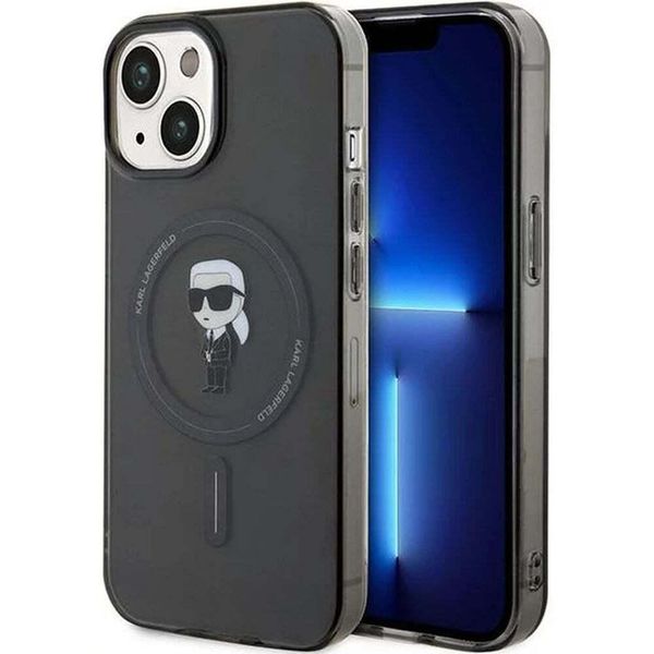 Karl Lagerfeld Klhmp14Shfcknok Custodia Rigida Per Iphone 14/15/13 6.1 Czarny/Nero Iml Ikonik Magsafe-image