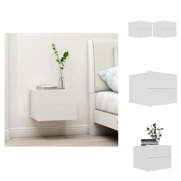 Vidaxl Comodini 2 Pz. Bianco 40X30X30 Cm Materiale A Base Di Legno - Comodini-image