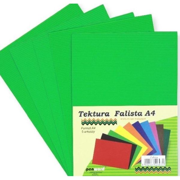 Cartone A4 Ondulato Verde 5 Pz-image