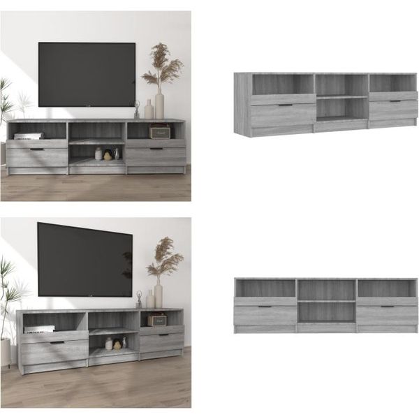 Vidaxl Mobile Tv Grigio Sonoma 150X33,5X45 Cm Materiale Ligneo - Mobile Tv - Mobili Tv - Supporti Tv - Mobili Tv-image