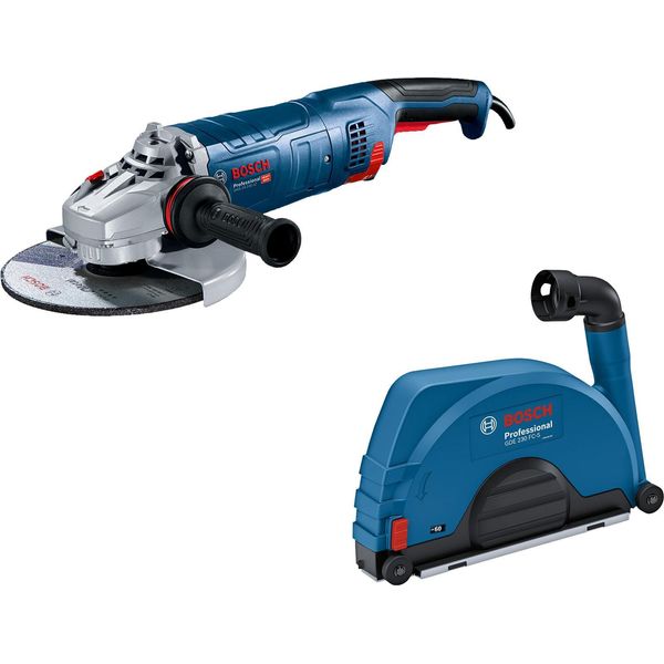 Bosch Professional 0615A5004S Bosch Professional Gws 24-230 Jz+Gde 230 FC-S Winkelschleifer-Set 2.400 W-image