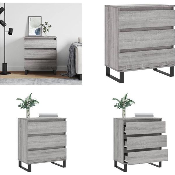 Vidaxl Credenza Grau Sonoma 60X35X70 Cm Holzwerkstoff - Credenza - Credenze - Lagerschrank - Buffet-image