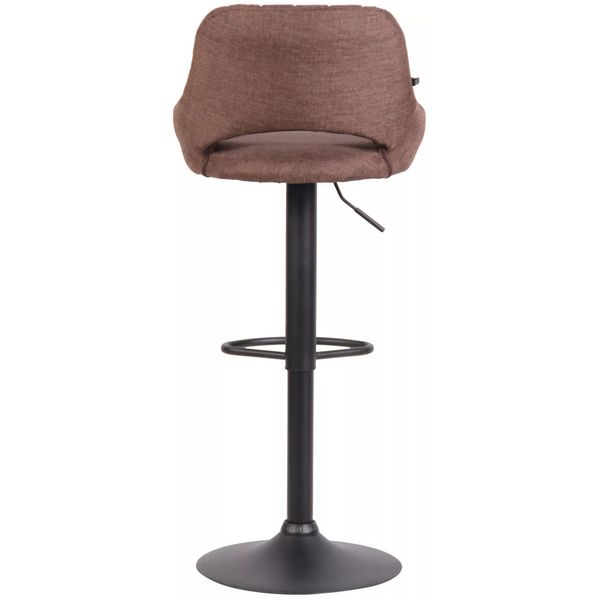 In And Outdoorsgabello Da Bar Miza Brown Black - Tessuto - Altezza Seduta 60-81 Cm - Sgabelli Da Bar Ergonomici - Altezza Regolabile - Set Di 1 - Con Schienale - Per Cucina E Bar-image