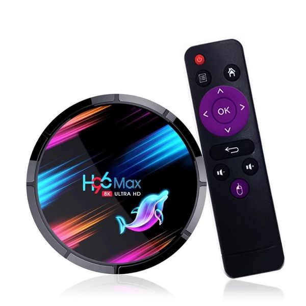 Riff H96 Max X3 4K Multimedia AtkaņOtāJs Smart Tv Box 4GB +64GB Android 9.0 Wi-Fi / Bt Amlogic S905 Melna-image