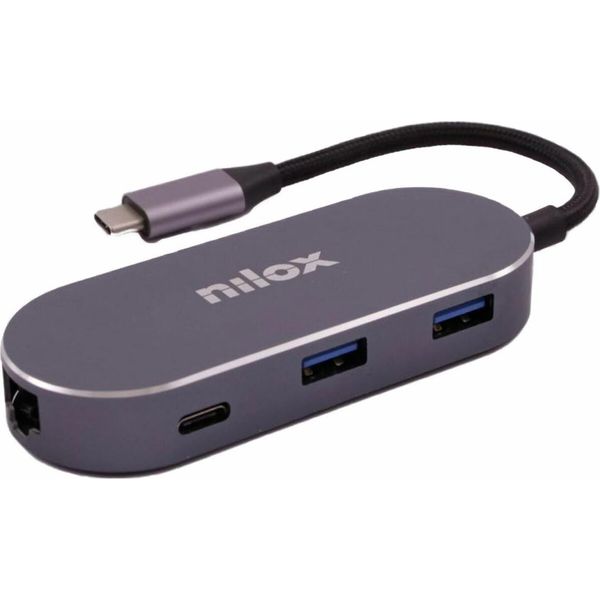 Nilox Mini Docking Stat Hdmi 3USB Pd Eth Usb Tipo-C-image