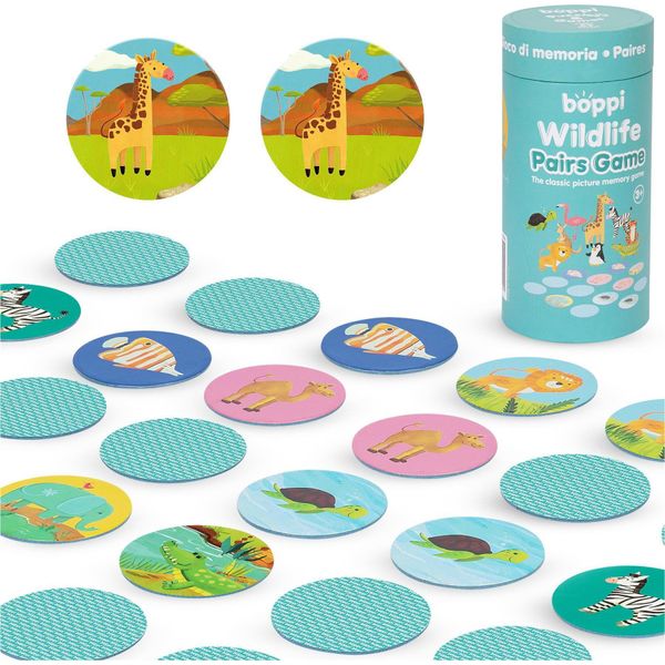 Gioco Di Memoria Boppi - Gioco Per Bambini Animali Selvatici Giocattolo Accattivante Gioco Di Memoria Educativo Montessori-image