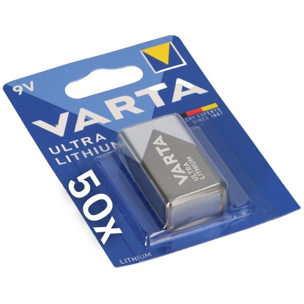 50X Blister Di 1 Blocco Di Batterie Al Litio Varta Professional Da 9V-image