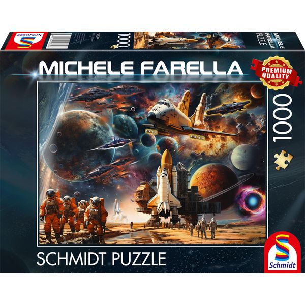 Schmidt Spiele Michele Farella: Fascination Space Travel - Viaggio Nelle Galassie Lontane, Puzzle (1000 Pezzi) - Schmidt Spiele 58539 - (Numero Di Pezzi Del Puzzle / Fino A 2.000 Pezzi)-image