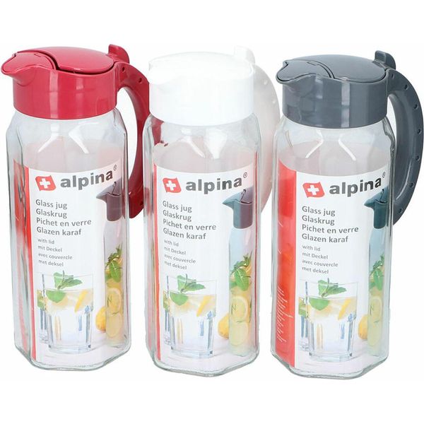 Caraffa In Vetro Con Coperchio, Colori Assortiti, 1,5 L. Alpino-image