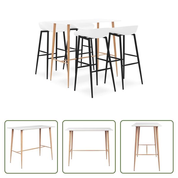 The Living Store Set Da Bar 5 Pezzi Set Bar Bianco-image
