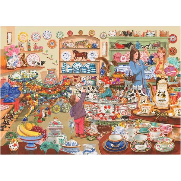 La Casa Del Puzzle Tori In Un Negozio Di Porcellana - 1000 Pezzi Karton-image