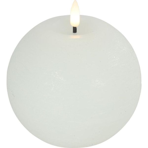 Candela A Sfera Led Countryfield Bianca 12X12X12,5 Cm - Effetto Candela Realistico-image