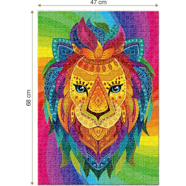 Roovi Puzzle Leone Astratto - 1000 Teile Puzzle-image
