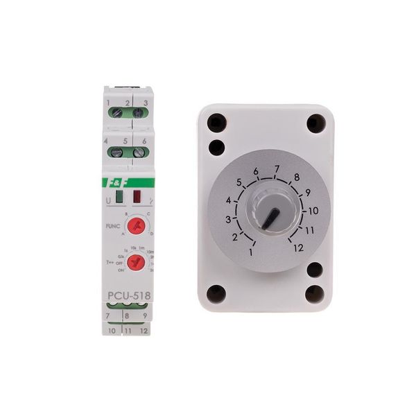 Relè A Tempo E Potenziometro Per Accensione/Spegnimento Ritardato PCU-518DUO F&F-image