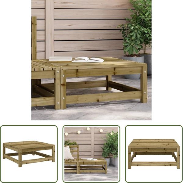 The Living Store Sgabello Da Giardino 70X70X30 Cm In Legno Di Pino Impregnato-image