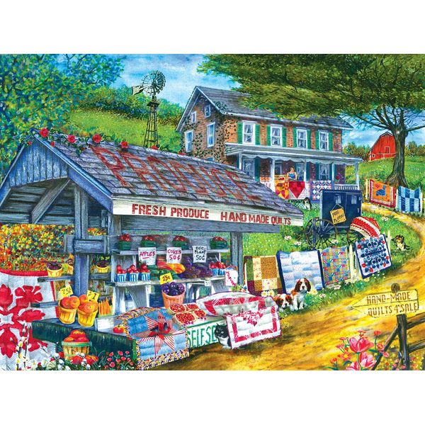 Sunsout Puzzle Handmade Quilts 1000 Pezzi Tom Wood Puzzle Game-image
