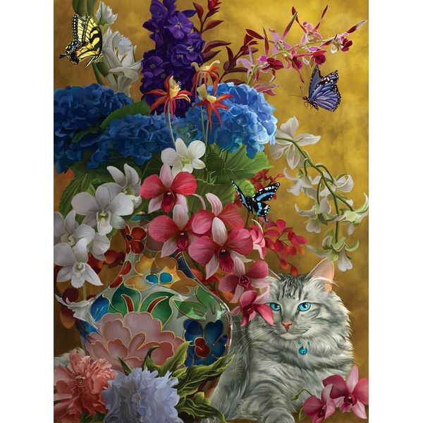 Sunsout Puzzle Nene Thomas - Gatti Fiori 1000 Pezzi Puzzle-image