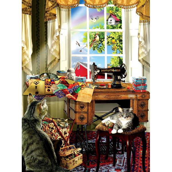 Sunsout Puzzle La Stanza Del Cucito 1000 Teile Puzzle-image