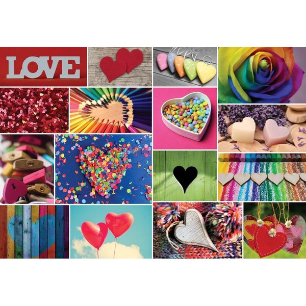 Puzzle Bluebird Puzzle Collage - Amore A Colori - 1000 Pezzi-image