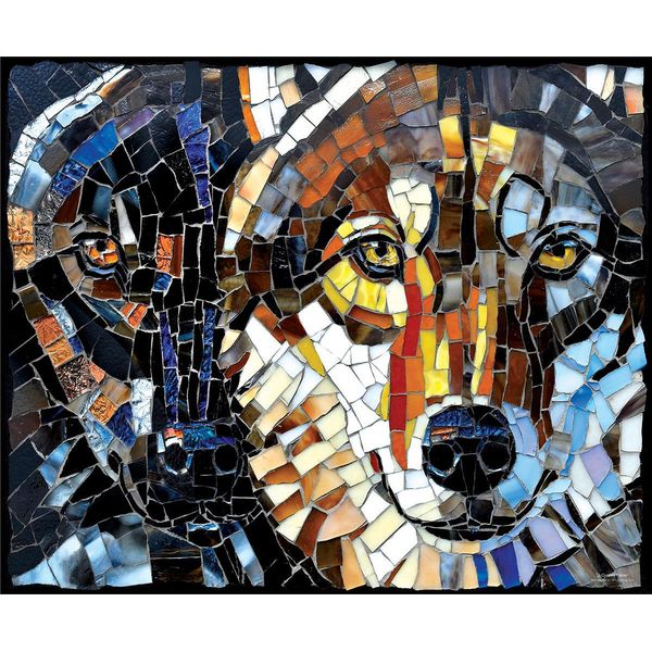Sunsout Puzzle Lupi In Vetro Colorato - 1000 Teile Puzzle-image