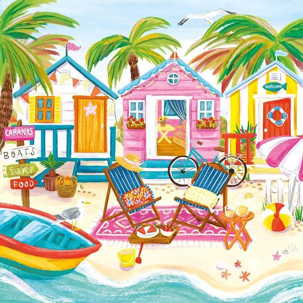 Magnolia Puzzle Capanne Da Spiaggia - 1023 Pezzi Multicolore-image