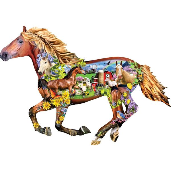 Sunsout Puzzle Horse Farm - 800 Teile Jigsaw Puzzle Karton-image