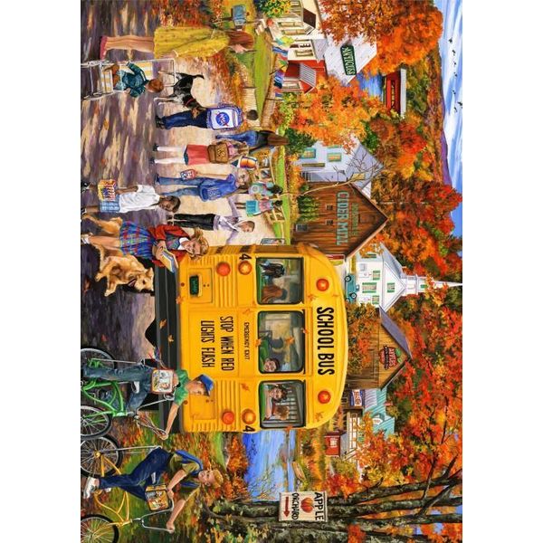Puzzle Bluebird Lo Scuolabus - 2000 Pezzi Di Puzzle Divertenti-image