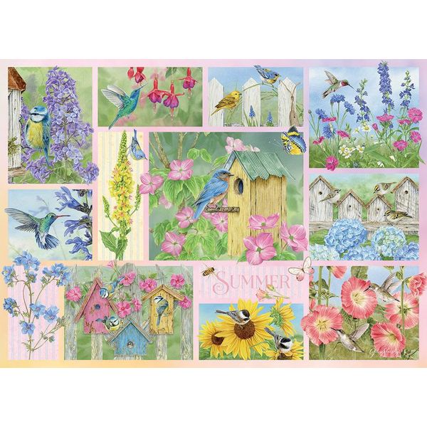 Cobble Hill Puzzle Giardino Uccelli D'estate - 500 Pezzi Divertimento Uccelli D'estate-image