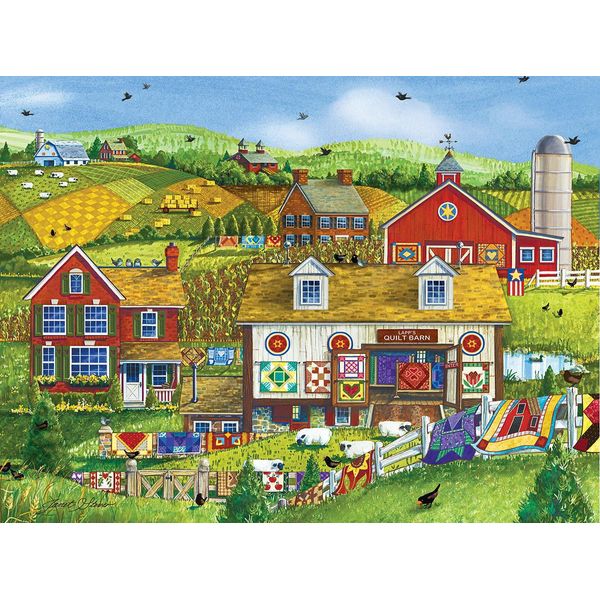 Sunsout Puzzle Janet Stever - Lapp's Quilt Barn - Fattoria Da 1000 Pezzi-image
