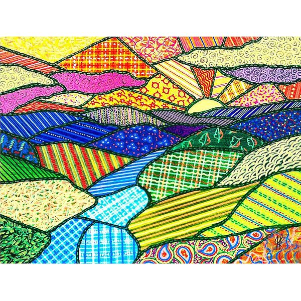 Sunsout Puzzle Xxl Pezzi - Appalachian Quilt Sunset - 500 Pezzi-image