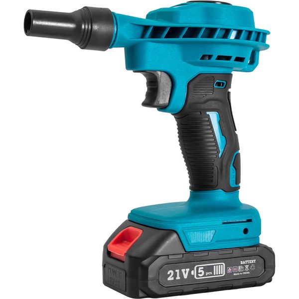21V Litio Piccolo Soffiatore Casa Soffiatore Di Polvere Ad Alta Potenza Motore Spazzolato Soffiatore Elettrico Forte Vento Soffiatore D'aria Rimozione Polvere Ventilatore Portatile Casa Cortile Neve Cleaner Power Tool-image