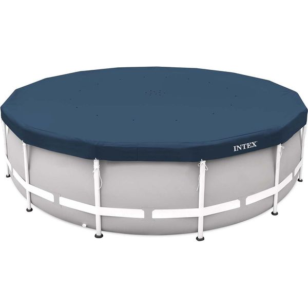 Intex 28083 Telo Copri Piscina Deluxe Rotondo 457 Cm Con Sporgenza Di 20 Cm Telo Copri Piscina-image