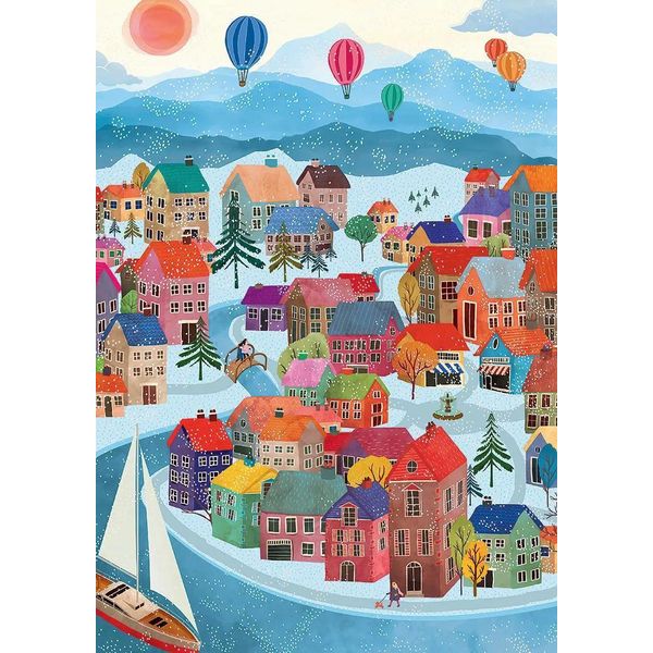 Pieces & Peace Puzzle Winter Village - Puzzle Da 500 Pezzi Per Bambini-image