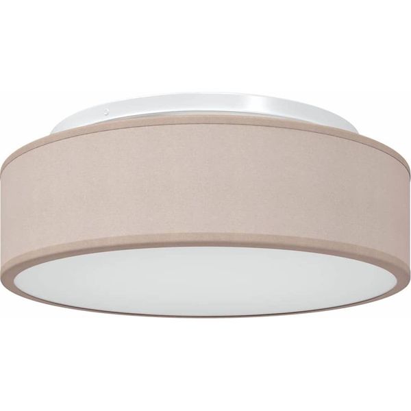 Vidaxl Lampada Da Soffitto Con Faretti Taupe 38 X 38 X 13,5 Cm Tessuto-image