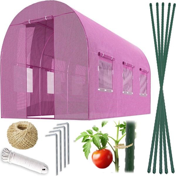 Gartentunnel 2 X 3 M (6 M2) Rosa Plonos-image
