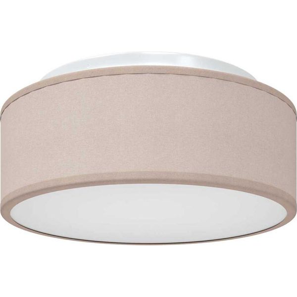 Vidaxl Lampada Da Soffitto Con Faretti Taupe 30 X 30 X 13,5 Cm Tessuto-image