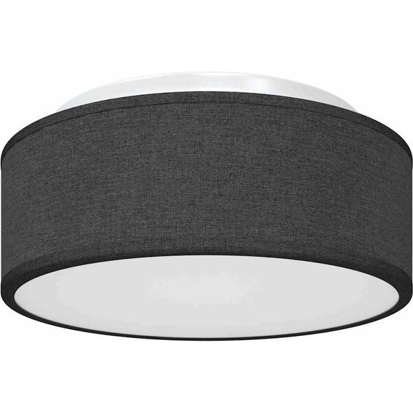 Vidaxl Lampada Da Soffitto Con Faretti Nero 30 X 30 X 13,5 Cm Tessuto-image