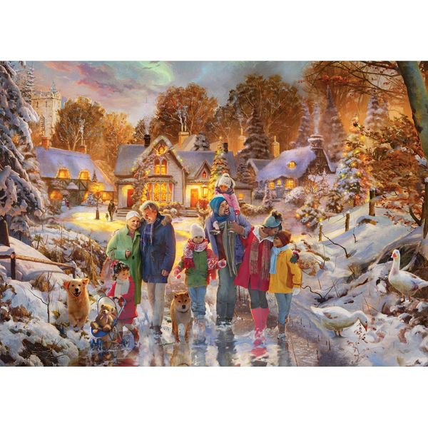 Gibsons Puzzle Boxing Day Stroll - 500 Teile Winterspaß Puzzle-image