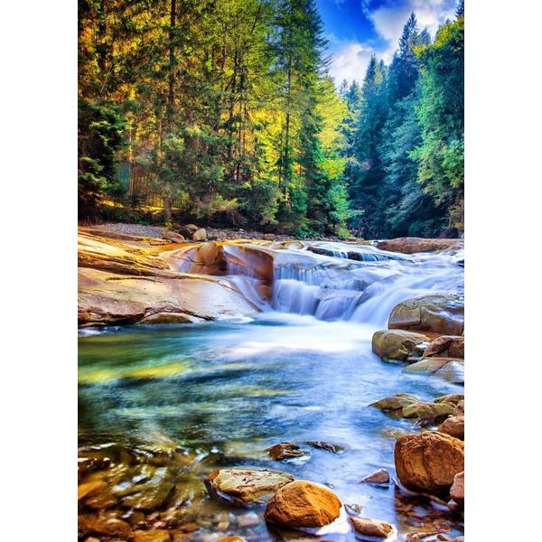 Grafika Puzzle Cascata Nella Foresta - 500 Pezzi Puzzle Divertente-image