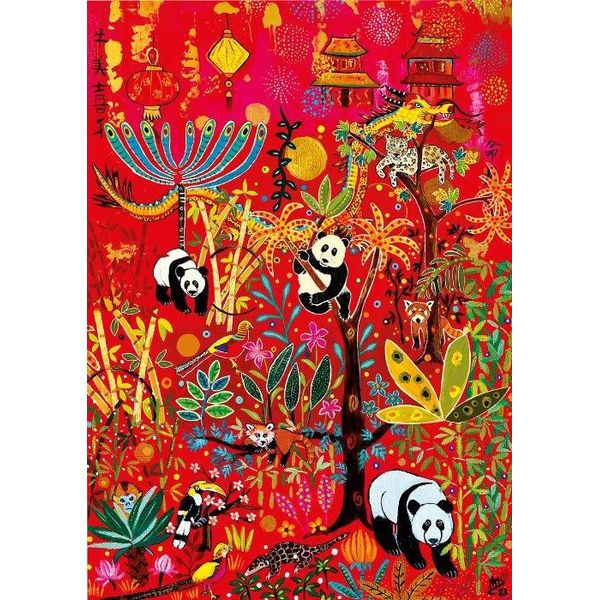 Magnolia Puzzle Pandas - Giocattolo Colorato Da 1000 Pezzi-image