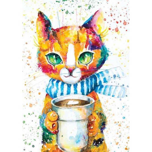 Magnolia Puzzle Gatto Colorato 1000 Teile Bunte Katzenpuzzle-image