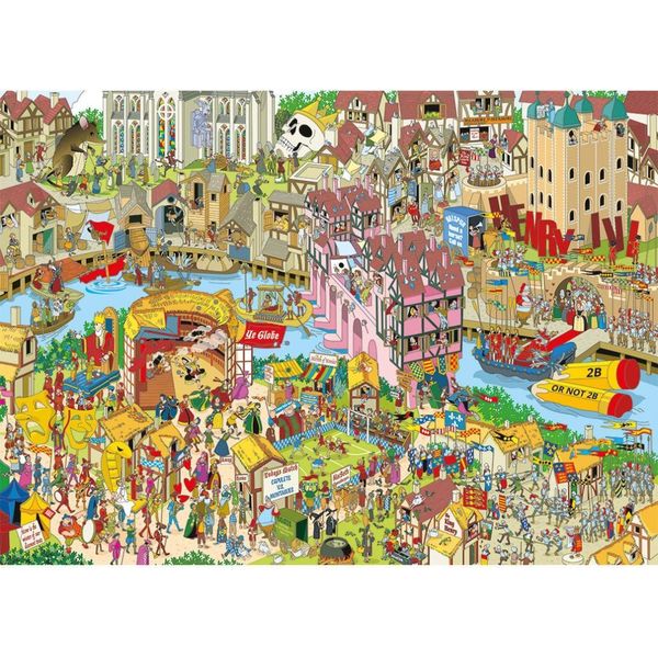 Gibsons Puzzle Shakespeare Shake-Up 1000 Teile Lustiges Puzzlespiel-image