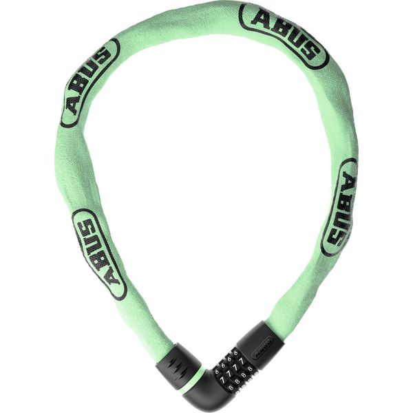 Lucchetto A Catena Abus Tresor 6807C - Lucchetto A Combinazione Con Catenaccio A 360°, Catena In Acciaio Spessa 7 Mm, Codice Di Combinazione A 4 Cifre - Lucchetto Per Bicicletta Con Livello Di Sicurezza 7 - Lunghezza 110 Cm, Verde-image