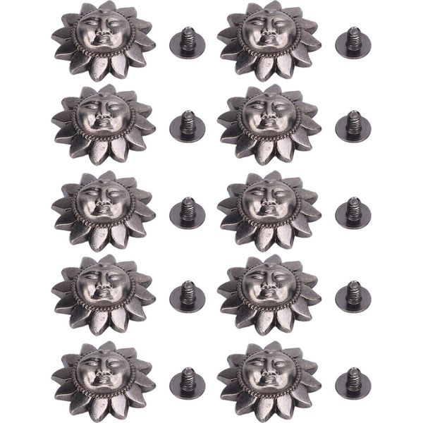 10 Set Di Viti Per Rivetti Rivetto Frontale Da 20 Mm In Metallo E Vite Incrociata Da 4,5 Mm Per Collare In Pelle, Cintura E Borsetta-image