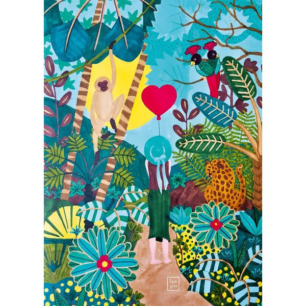 Pezzi & Pace Puzzle Cuore Di Giungla - Puzzle Colorato Da 1000 Pezzi-image
